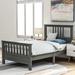 Twin Size Wood Platform Bed with Headboard and Footboard - Made of Sturdy Pine, 10 Slats for Better Mattress Support