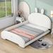 Full Size Upholstered Platform Bed With Cartoon Ears Shaped Headboard,Sturdy Frame,Kids Bedroom Sets
