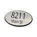 Montague Metal Products Inc. Classic Oval Floating Mount Two Line Oval Wall Plaque Metal in Gray/Black | 13.75 H x 8.25 W x 0.08 D in | Wayfair