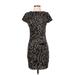 Alice + Olivia Cocktail Dress - Sheath: Black Jacquard Dresses - Women's Size 4