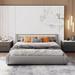 Ivy Bronx Sarvis Bed Upholstered/Metal/Faux leather in Gray | 26.6 H x 65.7 W x 88.6 D in | Wayfair 406FE2DD0E0C4BC88CFD81C472B4BFEF