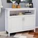 Winston Porter Jonson 39.96" Sideboard Wood in White | 34.25 H x 39.96 W x 15.75 D in | Wayfair 57F95C1E34FF4ECAABE344CF94FD66F5