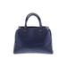 Rebecca Minkoff Leather Satchel: Pebbled Blue Print Bags