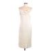 Forever 21 Casual Dress - Sheath Cowl Neck Sleeveless: Ivory Print Dresses - Women's Size Large