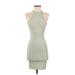 CARLI BYBEL X MISS GUIDED Casual Dress - Bodycon: Gray Solid Dresses - Women's Size 0