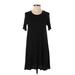 BCBGeneration Casual Dress - A-Line: Black Solid Dresses - Women's Size Small