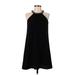 Calvin Klein Casual Dress - A-Line: Black Solid Dresses - Women's Size 4 Petite