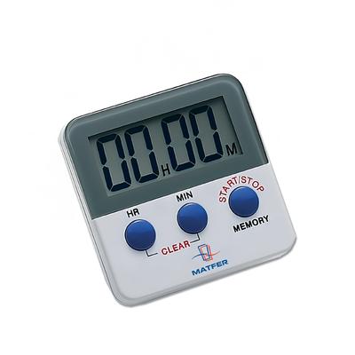 Matfer Bourgeat 250601 Digital Timer - 2" x 2 7/8", Magnetic Back & Clip