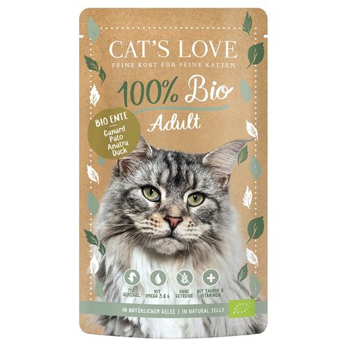 6x100g Cat's Love Bio Ente Katzenfutter nass