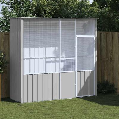 Vidaxl - Voliere Grau 215x78x200 cm Verzinkter Stahl 128570