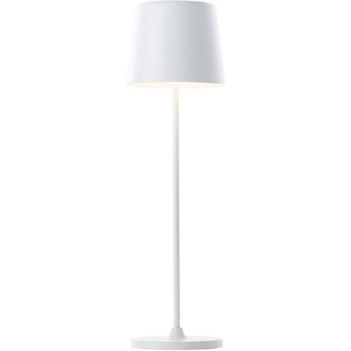 Lampe Kaami led Außentischleuchte 37cm weiß matt Metall/Holz weiß 2 w led integriert - weiß