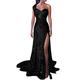 Mermaid Dress Evening Dresses Red Green Dress Sparkle Shine Dress Prom Formal Evening Court Train One Shoulder Sleeveless Sequined with Sequin Slit 2024