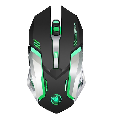 hxsj m10 2,4 GHz kabellose Gaming-Maus 2400 dpi eingebauter Akku wiederaufladbare 7-Farben-Hintergrundbeleuchtung Atmungskomfort Gamer-Mäuse Image