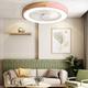 LED Ceiling Fans with lights Dimmable with Remote Contral 20 Flush Mount Ceiling Lamp Acrylic Lampshade Chandelier Bedroom Living Room