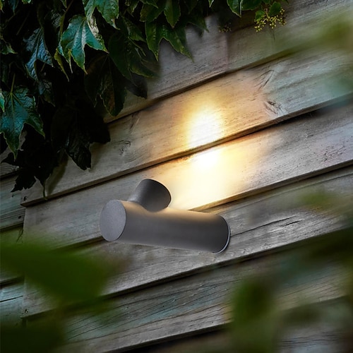 LED-Wandbeleuchtung, Ideen, Metall-Glas-Nachttisch-Wandleuchte in Schwarz/Weiß, 7 W, 10 W und geeignet für Korridor-Garagenbeleuchtung, warmes Weiß Weiß neutrales Licht, IP65, 85–265 V Image