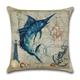 1pc Throw Pillow Cover Ocean Tutle Animal Zipper Traditional Classic Outdoor Cushion for Sofa Couch Bed Chair