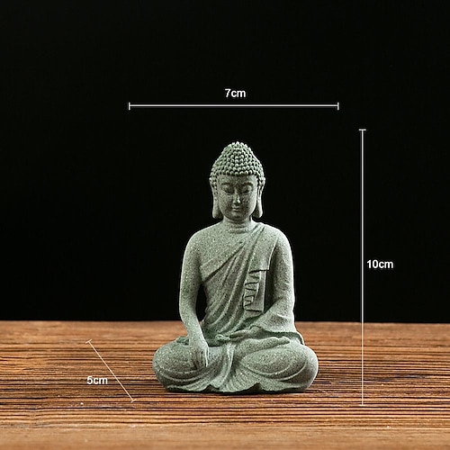 Buddha-Statue – perfekt für Zen-Garten, Fischaquarium, Yoga, Bonsai und mehr – spirituelle Feng-Shui-Dekoration und glückliche Teemann-Ornamente Image