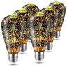 6pcs 3pcs 1pc 3d fuochi d'artificio luce di lampadina st64 ha condotto la lampadina 5w e27 e26 rgb fata stella brillare decorazione lampadina festa lampadina lampadina in vetro colorato ac220v ac120v