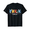 First Day Of Pre K Crew Teacher Back To School Groovy T-Shirt