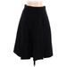 Halogen Casual A-Line Skirt Midi: Black Solid Bottoms - Women's Size 10