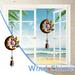 Kiplyki Wholesale Sun Moon Wind Chimes Luminous Metal Crafts Ornaments Garden Balcony Pendants