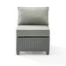 HomeStock City Chic Outdoor Wicker Sectional Center Chair Gray/Gray