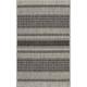 2 x 3 ft. Gray & Black Monochrome Striped Indoor & Outdoor Scatter Area Rug - 2 x 3