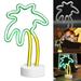 Eummy Palm Tree Neon Lights LED Coconut Tree Neon Night Light USB and Battery Powered Neon Night Table Lamps Bedside Lamp for Table Decor
