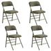 CYCLONE SOUND Pack of 2 and 4 (Fabric/Vinyl) Steel Frame Metal Foam Padded Folding Chairs (Black Gray White)