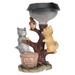 Lantern Solar Light Led Courtyard Cat Design Powered Lamp Cats and Dogs Resin