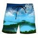 YUHAOTIN Men s Compression Shorts Men s Flower Beach Shorts Casual Lightweight Drawstring Shorts Mens Big and Tall Shorts Cycling Shorts Men Padded