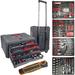 188-Piece Tool Set with Wheels Tool Kit with Rolling Tool Box Four-Layer Tool Kit Toolbox Storage Case with Drawer Complete Household Tool Kit Tool Set for Men Gift on Father s Day