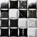 jiaroswwei Black and White Geometric Throw Pillow Case Square Cushion Cover Soft Waist Rest