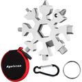 Gifts For Men/Dad 18-in-1 Snowflake Multi Tool Snowflake Tool Stainless Steel multitool for Men Women Outdoor Travel Camping Adventure Tools (Silver)