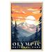 Olympic National Park National Parks Wall Poster Olympic National Park Wall Art Abstract Nature Landscape Forest Wall Art Pictures for Bedroom Office Living Room 16â€³ x 20â€³