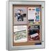 Enclosed Bulletin Board 23-1/4 X 29-3/4 Aluminum Frame Weather Resistant Swing-Open Locking Door For Indoor Or Outdoor Use