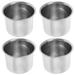 4 Pcs Spice Jar Stainless Steel Canisters Kitchen Organizing Dip Bowl Seasoning Dishes Round Multifunction 201