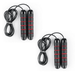 Fitness Speed Skipping Rope for Exercise Boxing Training Workout Adjustable Jumping Rope - black red