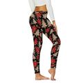 Classic Leggings for Women Trendy Casual Pattern Floral Print Breathable Trousers Daily Fitness Soft High Waist Pants Tummy Control Fashion Ankle Length Compression Natural Feeling Workout Shapewear