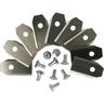 9x Lames compatible avec Kress Mission KR110, Mission KR111, Mission KR112 tondeuse - Lames de