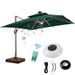 COFEST Outdoor Umbrella Light with Remote Control Wireless Radio Audio USB Powered Patio Umbrella Light LED Umbrella Patio Light for Beach Tent Camping white