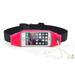 Touch screen phone bag outdoor sports waterproof anti-theft waist bag men and women suitable - rose red