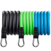 3 Pcs Resistance Bands Tubes with Handles Muscle Strength Training Physical Therapy Yoga Pilates - Green 15lb + Blue 25lb + Black 30lb