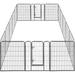 Dog Playpen 16 Panels 40 Inch Height Outdoor Indoor Metal Pet Fence RV Yard With 2 Doors For Medium/Small Dogs