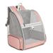 Cat Backpack Large Pet Backpack Carrier with Collapsible Bowl Ventilated Mesh Pet Carrier for Medium Small Cat Dog Kitty Puppy Bunny up to 15lbs Pet Travel Bag for Hiking Walking Outdoor Use Pink