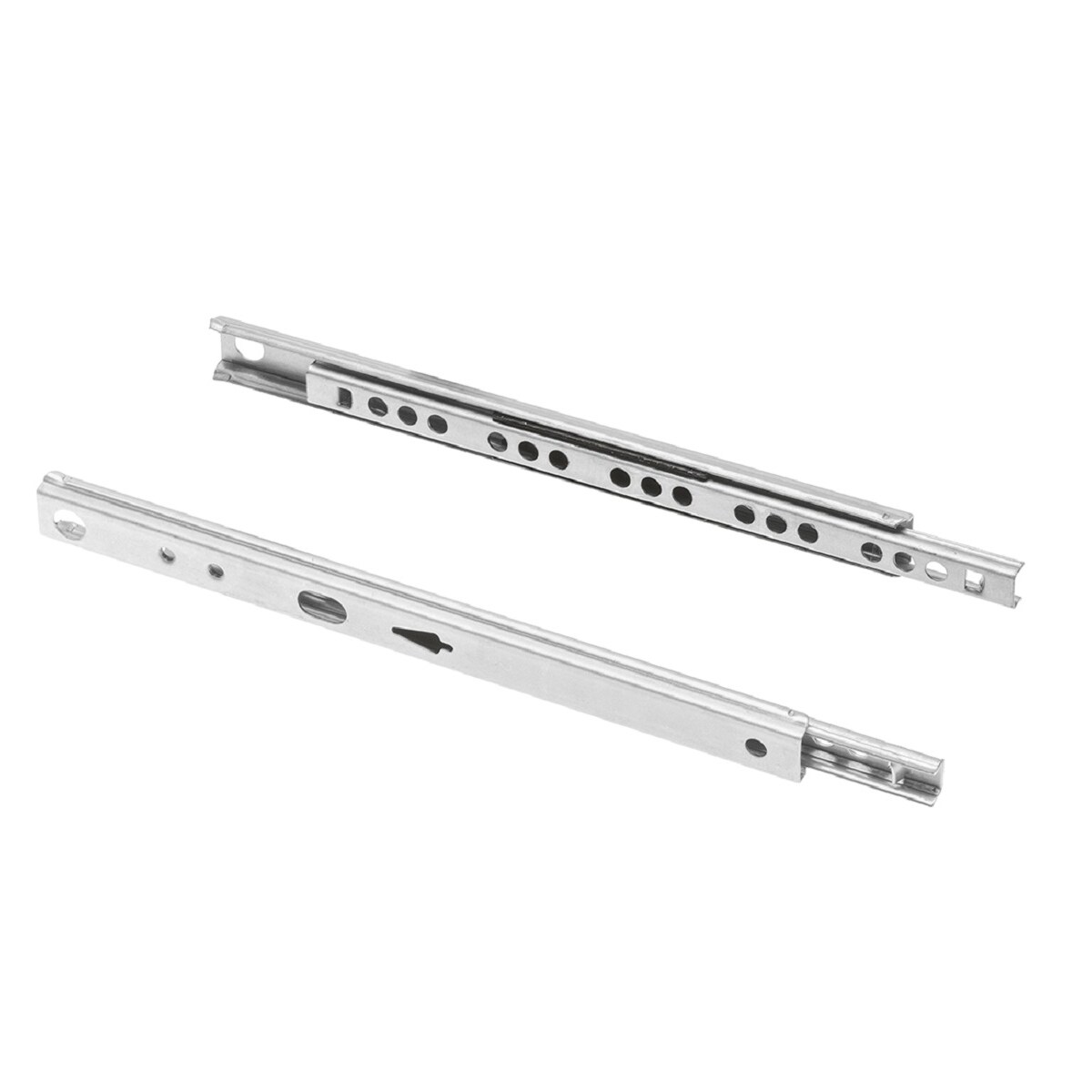 MS Beschläge Teleskopschiene Teilauszug 1 Paar Schubladenschienen 17mm Höhe Nutmontage 342mm Image