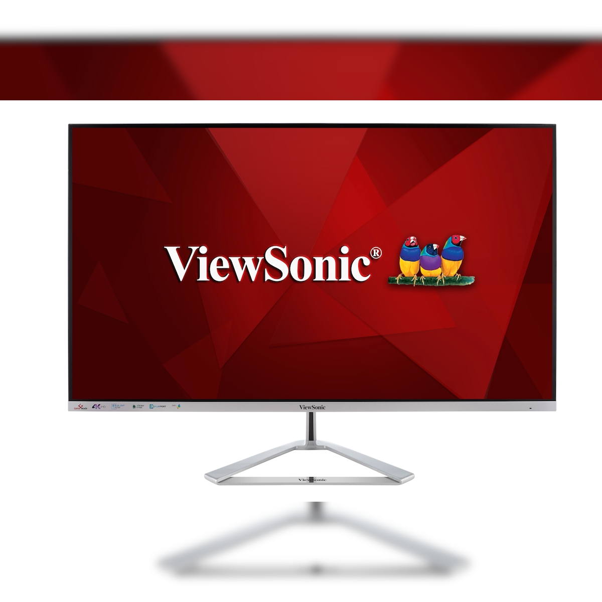 Viewsonic VX Series VX3276-4K-mhd LED display 81,3 cm (32") 3840 x 2160 Pixel 4K Ultra HD Silber Image