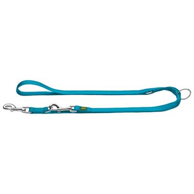 Hunter - Verstellbare Führleine Nylon - Hundeleine Gr Länge max. 200 cm - Breite 1,0 cm blau