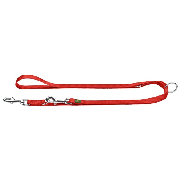Hunter - Verstellbare Führleine Nylon - Hundeleine Gr Länge max. 200 cm - Breite 1,5 cm rot