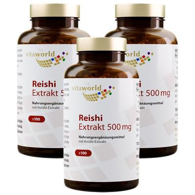 Reishi Extrakt 500 mg Kapseln x3 3x100 St Image